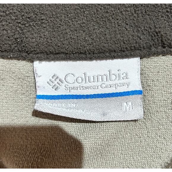 Columbia fleece pullover - quarter zip - 2-tone brown- size M - Picture 3 of 8